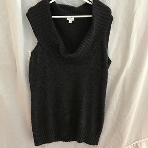 Mimi Maternity Cowl Neck Gray Tunic Sweater Large